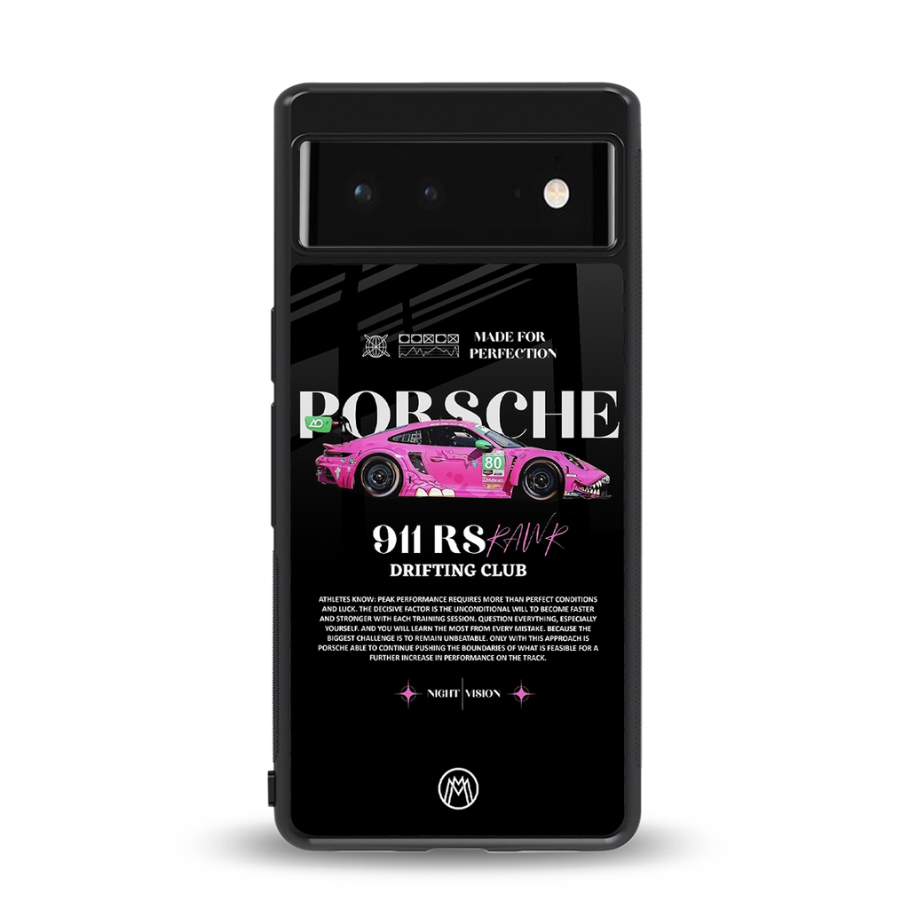 911 drifting club back phone cover | glass case for google pixel 6