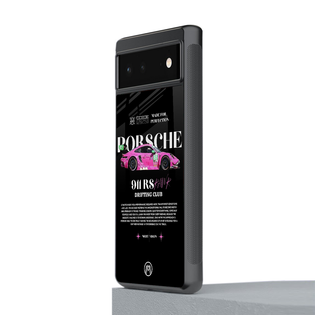 911 drifting club back phone cover | glass case for google pixel 6