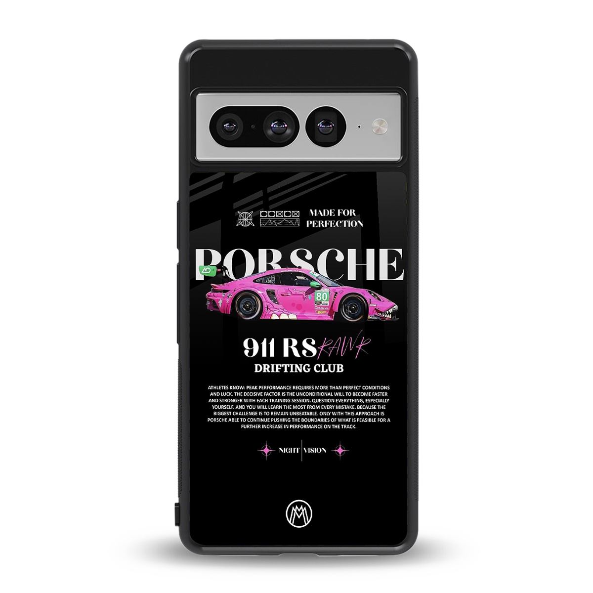 911 drifting club back phone cover | glass case for google pixel 7 pro
