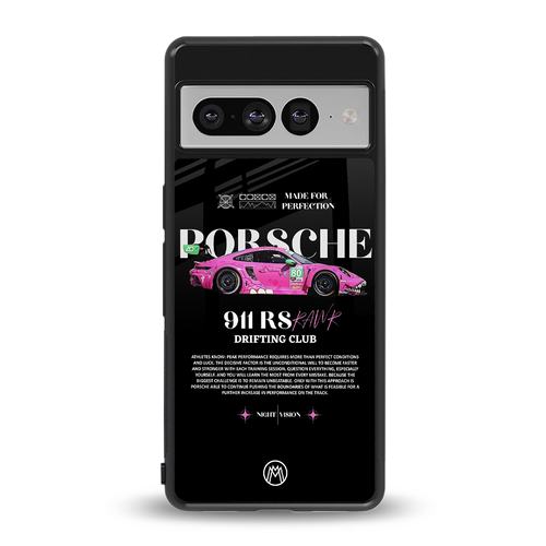 911 drifting club back phone cover | glass case for google pixel 7 pro