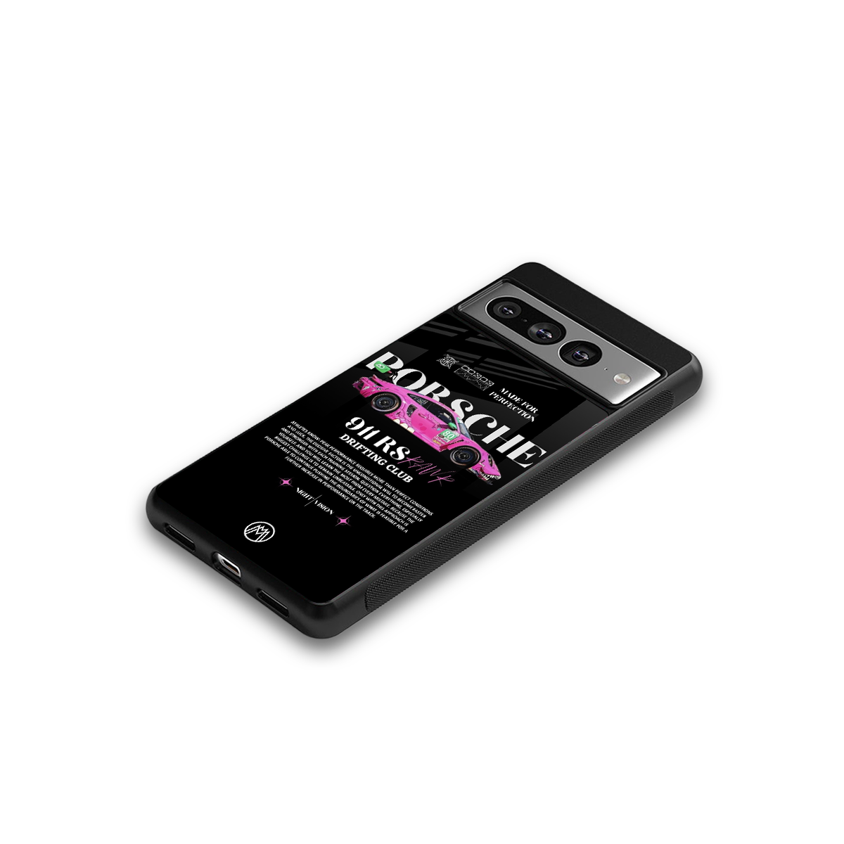 911 drifting club back phone cover | glass case for google pixel 7 pro