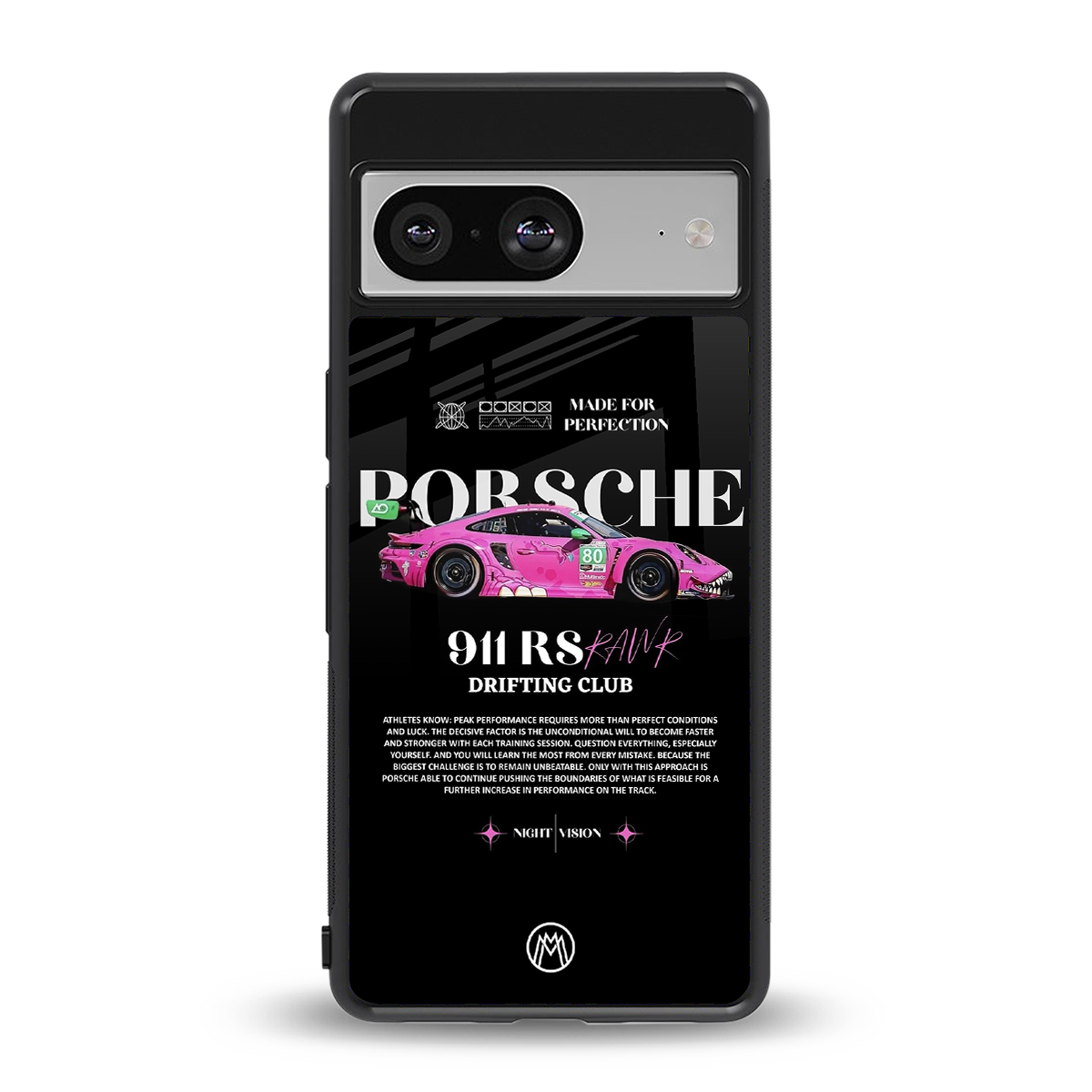 911 drifting club back phone cover | glass case for Google Pixel 8