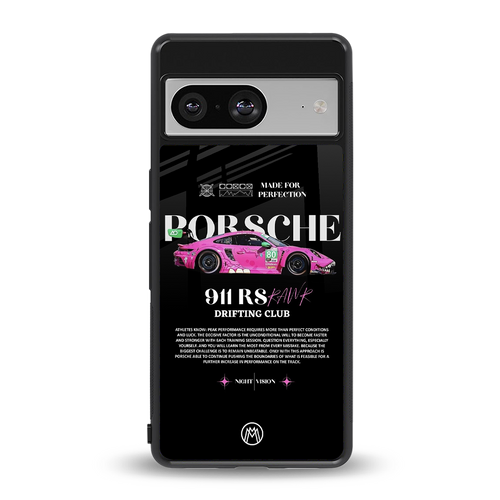 911 drifting club back phone cover | glass case for Google Pixel 8