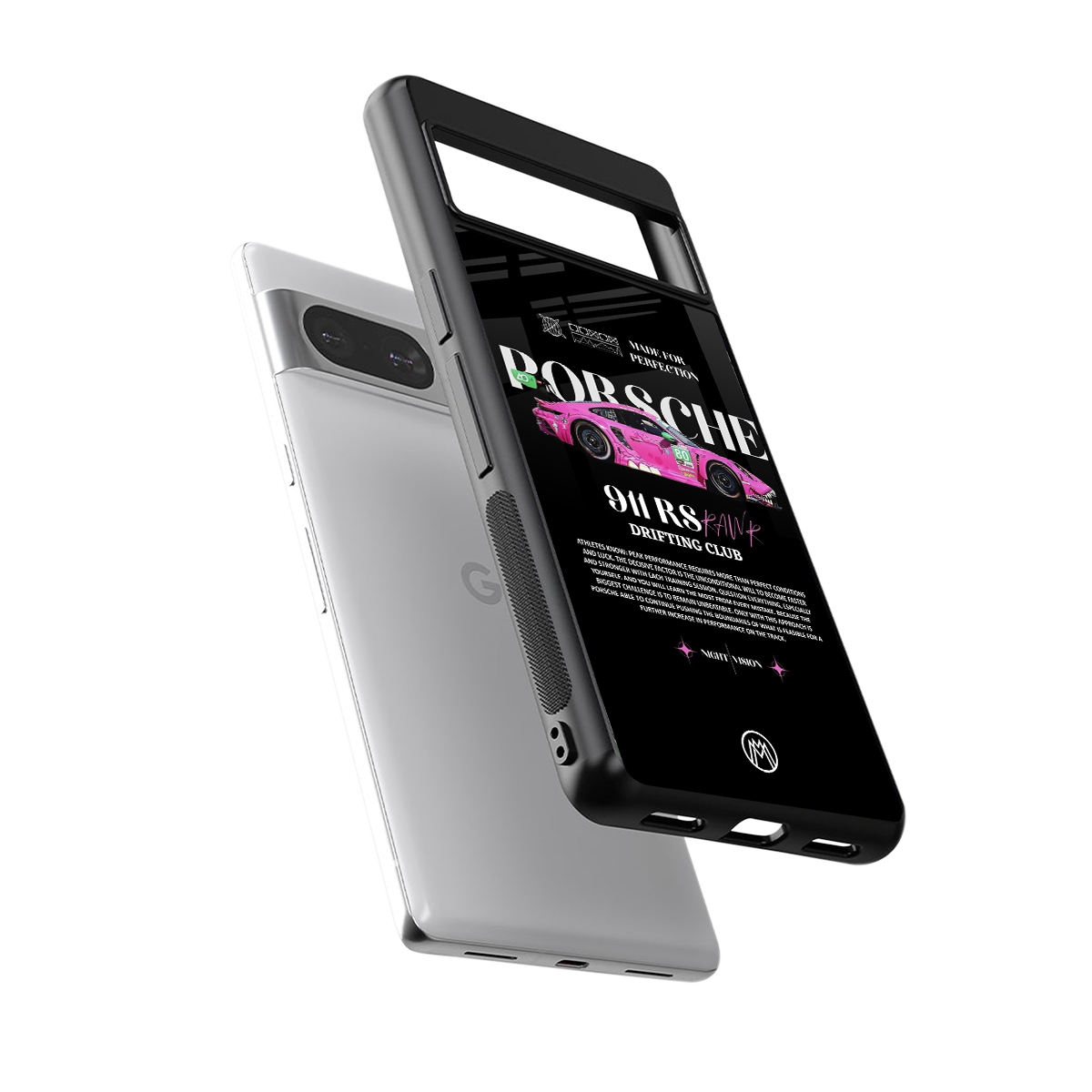 911 drifting club back phone cover | glass case for Google Pixel 8