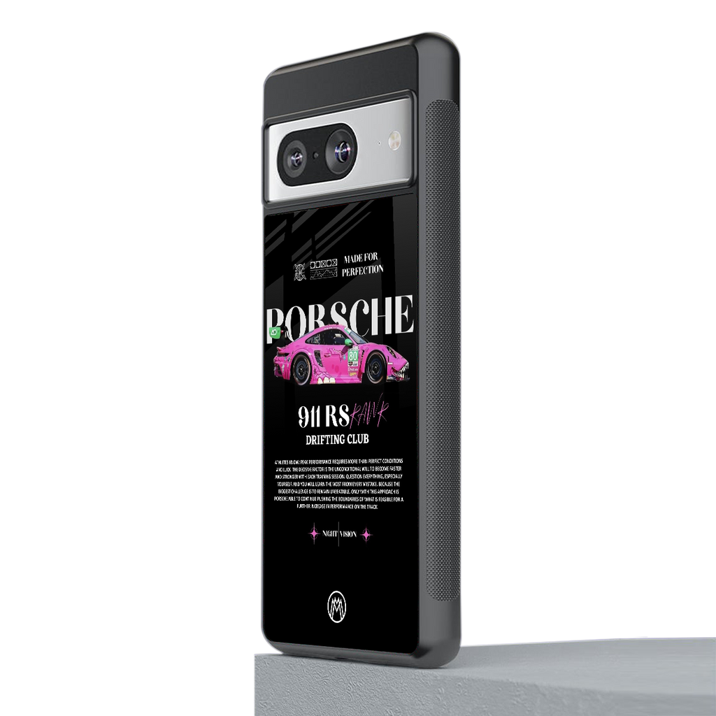 911 drifting club back phone cover | glass case for Google Pixel 8