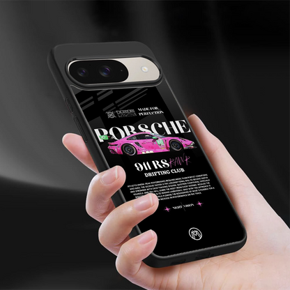 911 drifting club back phone cover | glass case for google pixel 9