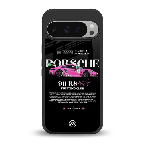 911 drifting club back phone cover | glass case for google pixel 9 pro xl