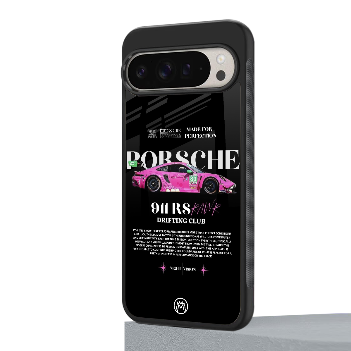 911 drifting club back phone cover | glass case for google pixel 9 pro xl