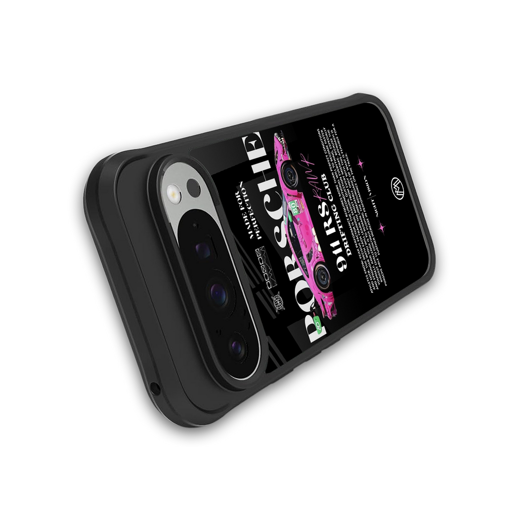 911 drifting club back phone cover | glass case for google pixel 9 pro