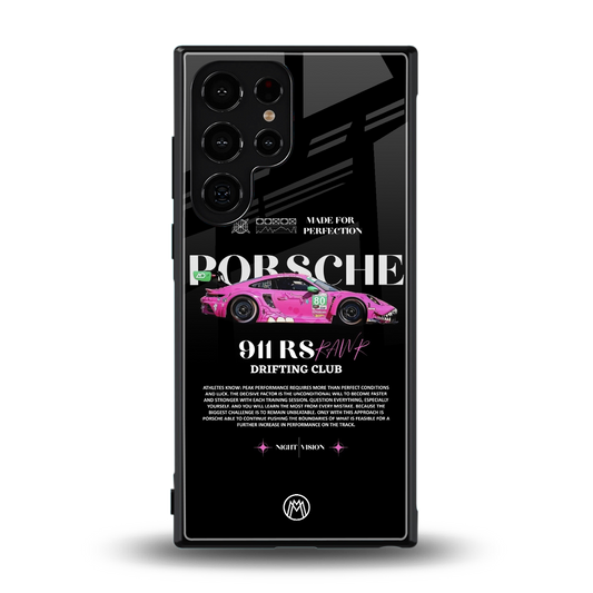 911 drifting club back phone cover | glass case for samsung galaxy s24 ultra