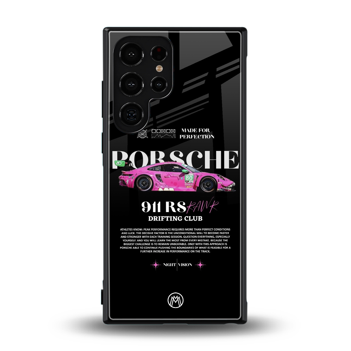911 drifting club back phone cover | glass case for samsung galaxy s23 ultra