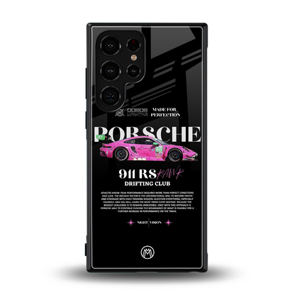911 drifting club back phone cover | glass case for samsung galaxy s23 ultra