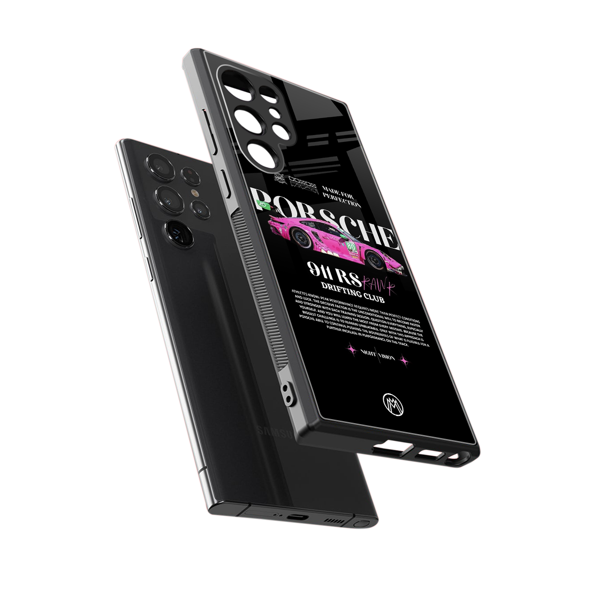 911 drifting club back phone cover | glass case for samsung galaxy s23 ultra