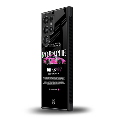 911 drifting club back phone cover | glass case for samsung galaxy s23 ultra