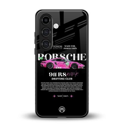 911 drifting club back phone cover | glass case for samsung galaxy s24 fe