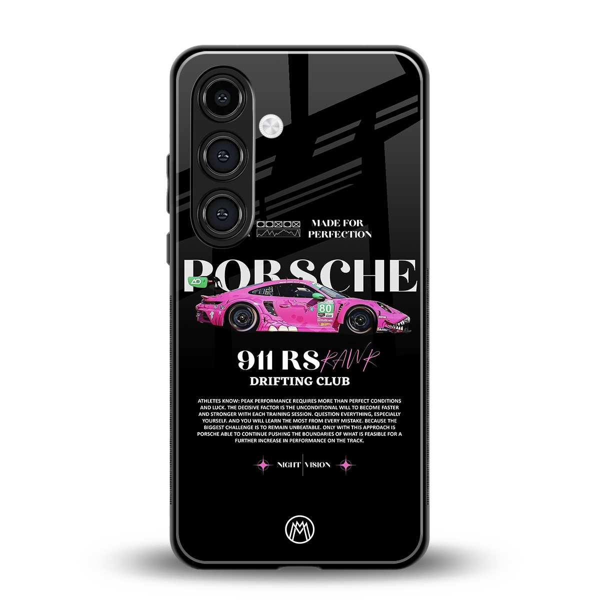 911 drifting club back phone cover | glass case for samsung galaxy s23 plus