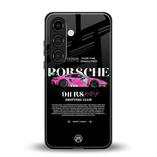 911 drifting club back phone cover | glass case for samsung galaxy s23 plus