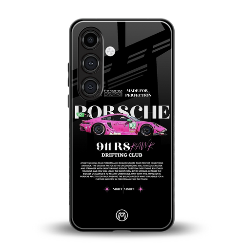 911 drifting club back phone cover | glass case for samsung galaxy s23 fe