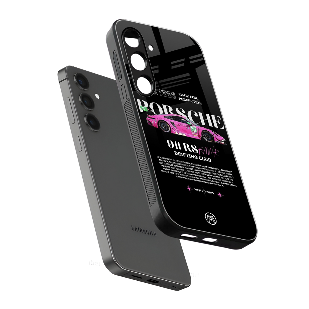 911 drifting club back phone cover | glass case for samsung galaxy s25 plus