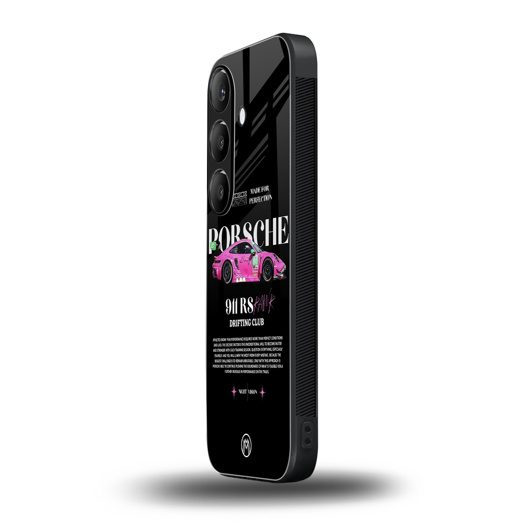 911 drifting club back phone cover | glass case for samsung galaxy s24 plus