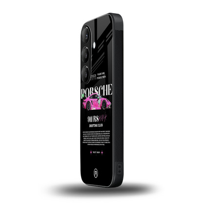 911 drifting club back phone cover | glass case for samsung galaxy s24 fe