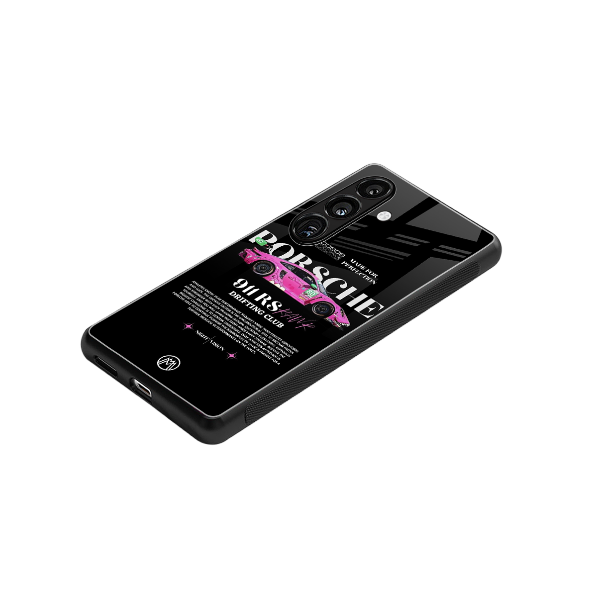 911 drifting club back phone cover | glass case for samsung galaxy s23