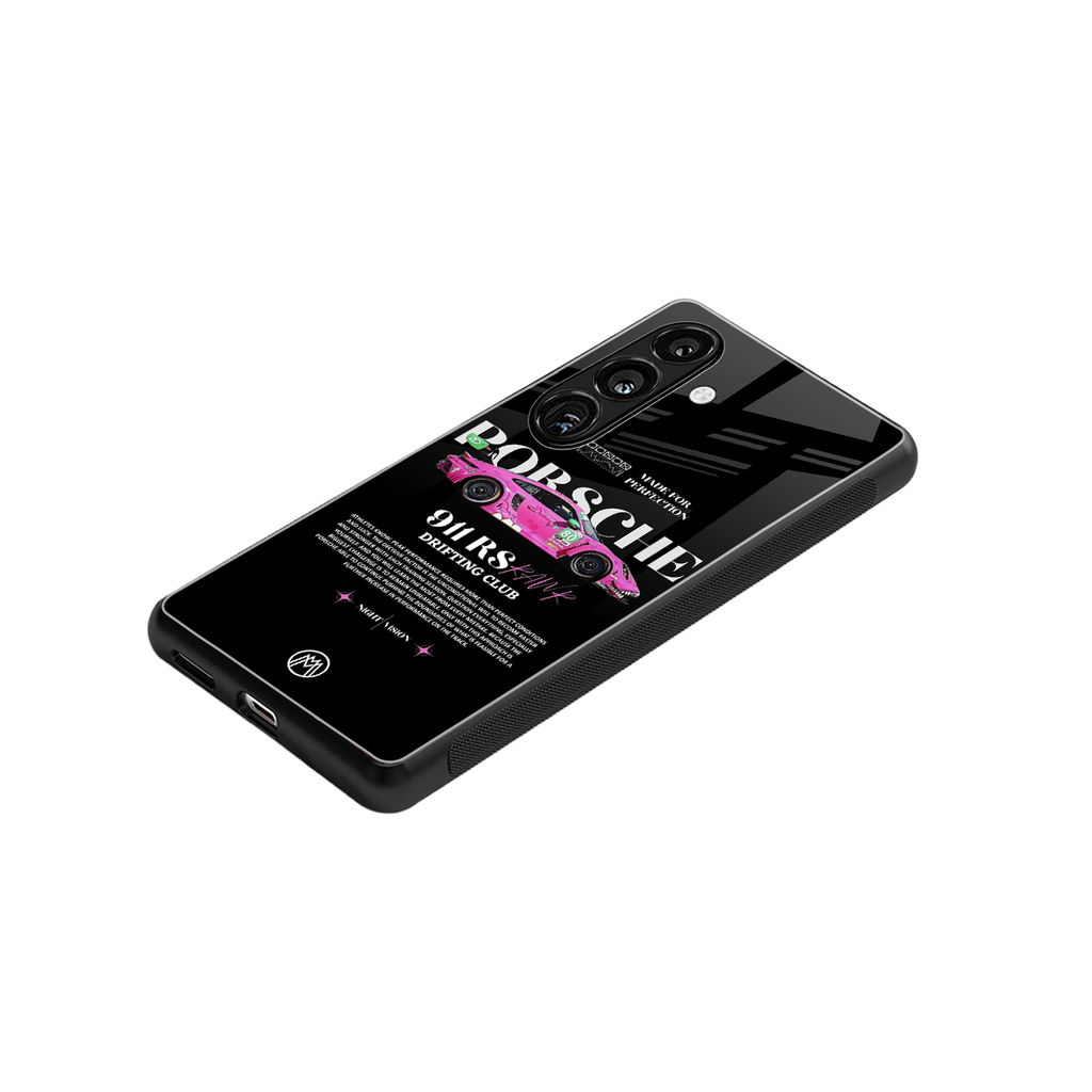 911 drifting club back phone cover | glass case for samsung galaxy s24 fe