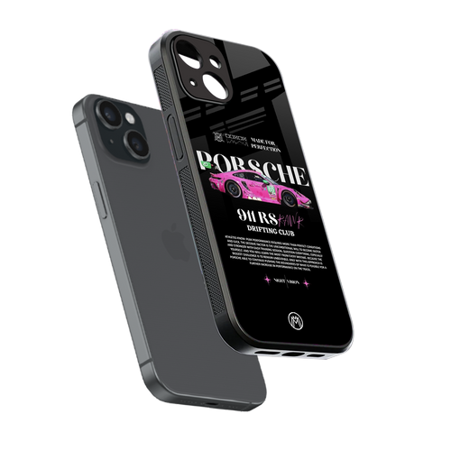 911 drifting club back phone cover | glass case for iphone 14