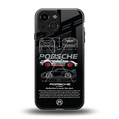 911 gt3 rs back phone cover | glass case for iphone 13 mini