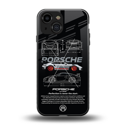 911 gt3 rs back phone cover | glass case for iphone 13 mini