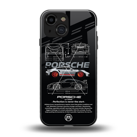 911 gt3 rs back phone cover | glass case for iphone 13 mini