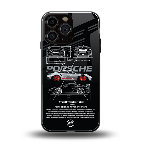 911 gt3 rs back phone cover | glass case for iphone 13 pro max