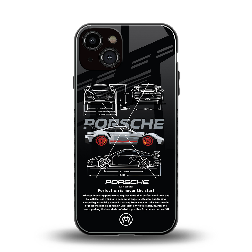 911 gt3 rs back phone cover | glass case for iphone 13