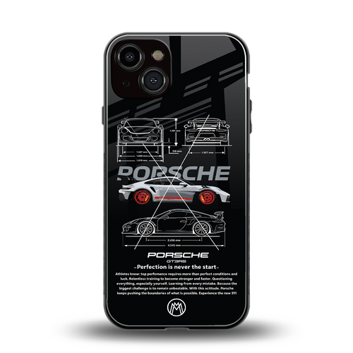 911 gt3 rs back phone cover | glass case for iphone 13