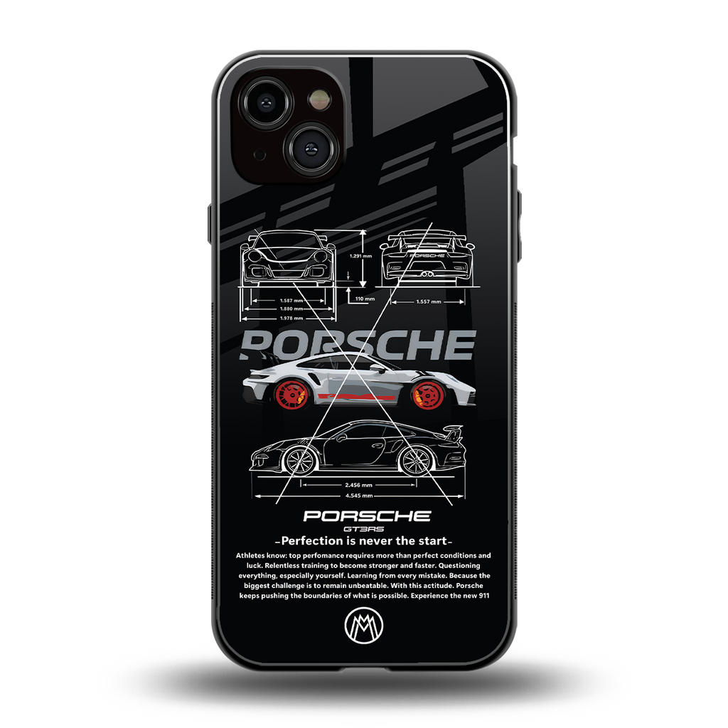 911 gt3 rs back phone cover | glass case for iphone 14 plus