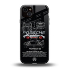 911 gt3 rs back phone cover | glass case for iphone 14 plus
