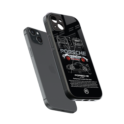 911 gt3 rs back phone cover | glass case for iphone 14 plus