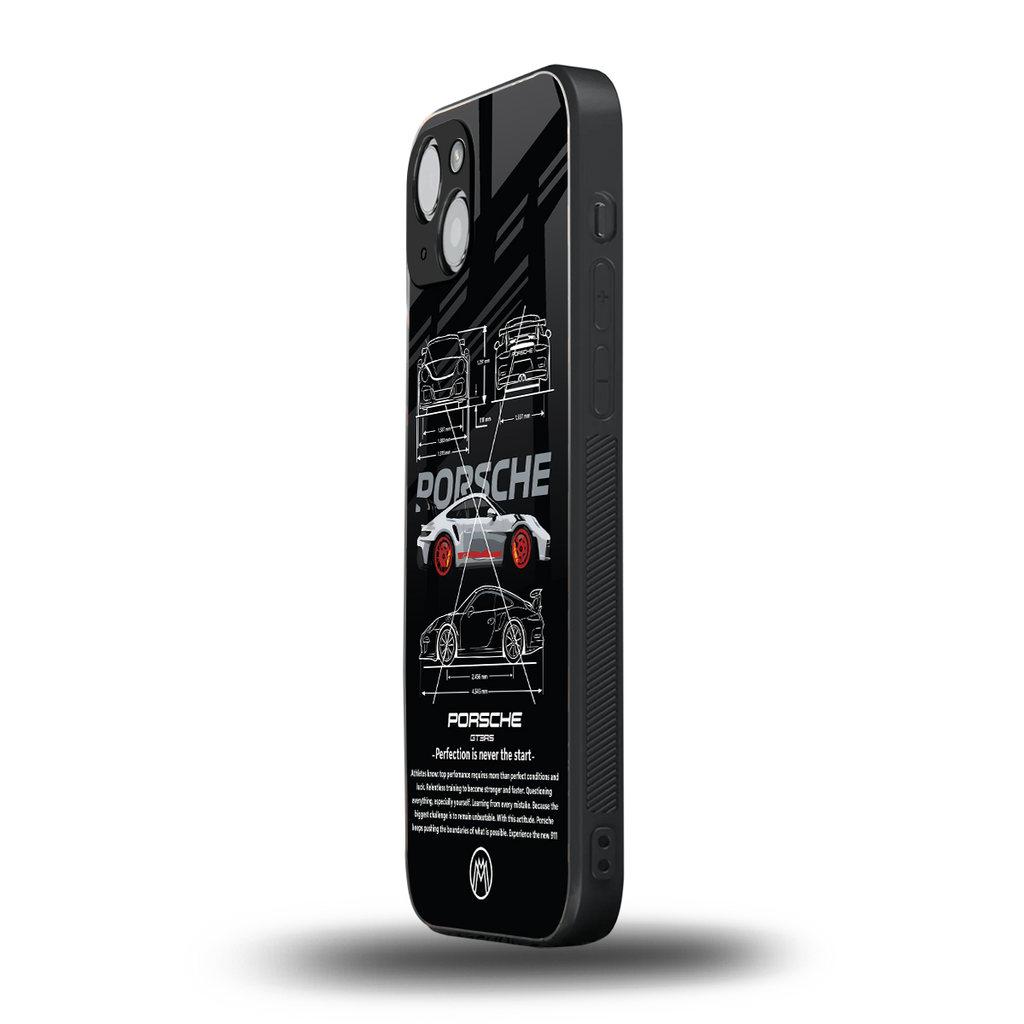 911 gt3 rs back phone cover | glass case for iphone 15 plus