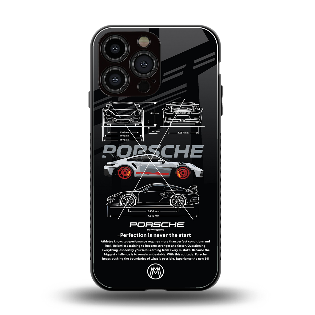 911 gt3 rs back phone cover | glass case for iphone 15 pro max