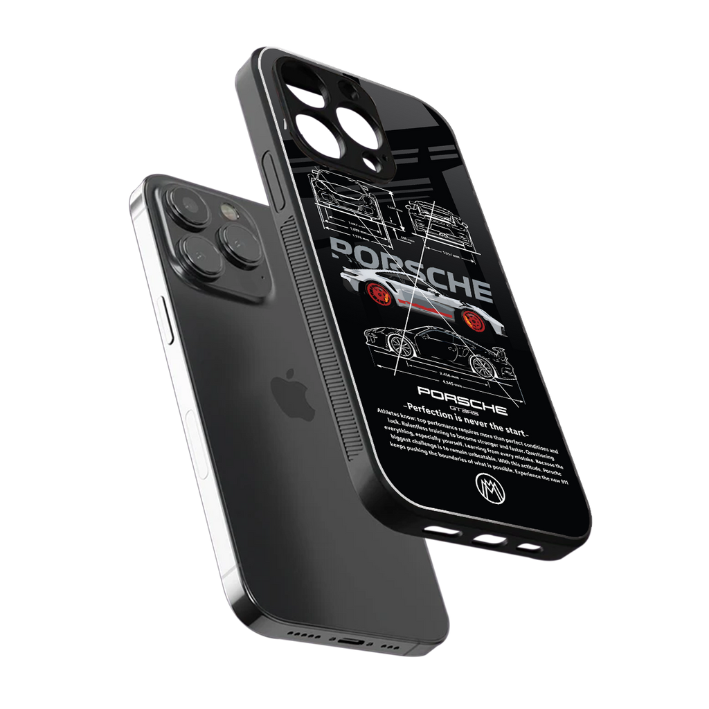 911 gt3 rs back phone cover | glass case for iphone 15 pro max