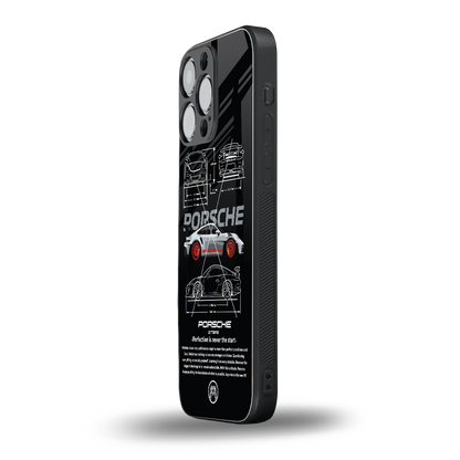 911 gt3 rs back phone cover | glass case for iphone 14 pro max