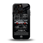 911 gt3 rs back phone cover | glass case for iphone 15 pro