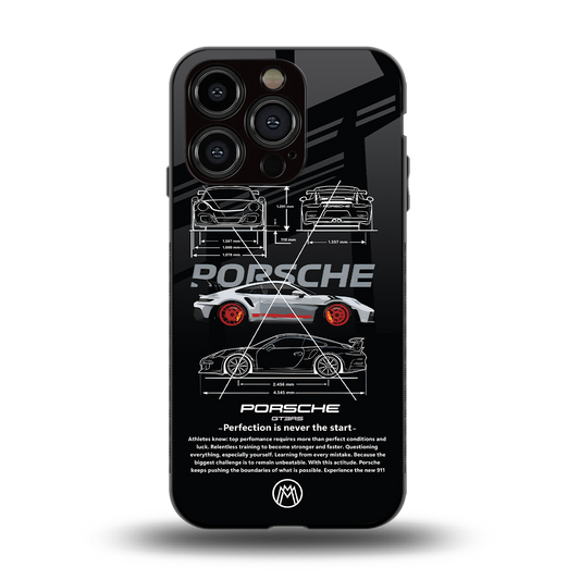 911 gt3 rs back phone cover | glass case for iphone 15 pro