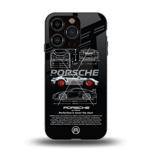 911 gt3 rs back phone cover | glass case for iphone 14 pro