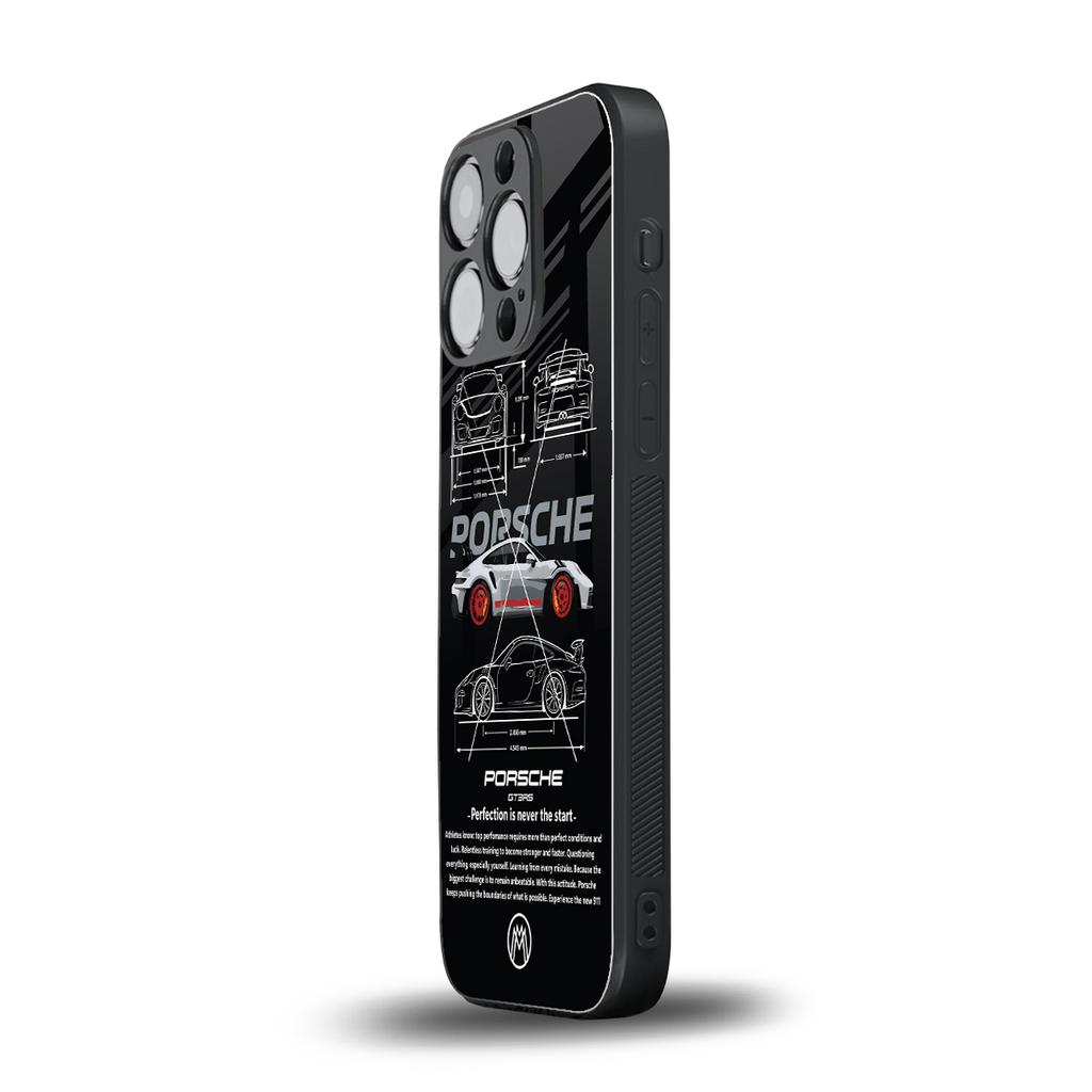 911 gt3 rs back phone cover | glass case for iphone 14 pro