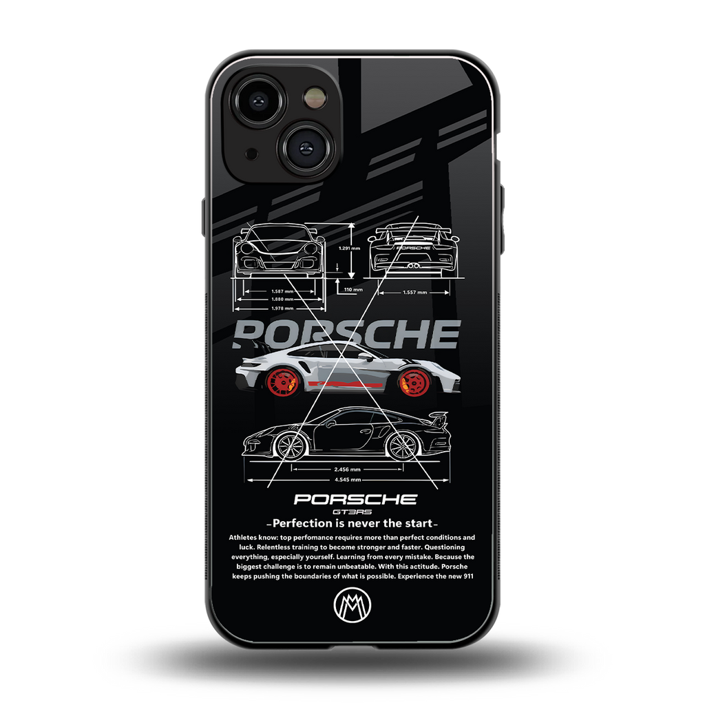 911 gt3 rs back phone cover | glass case for iphone 15