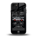 911 gt3 rs back phone cover | glass case for iphone 15
