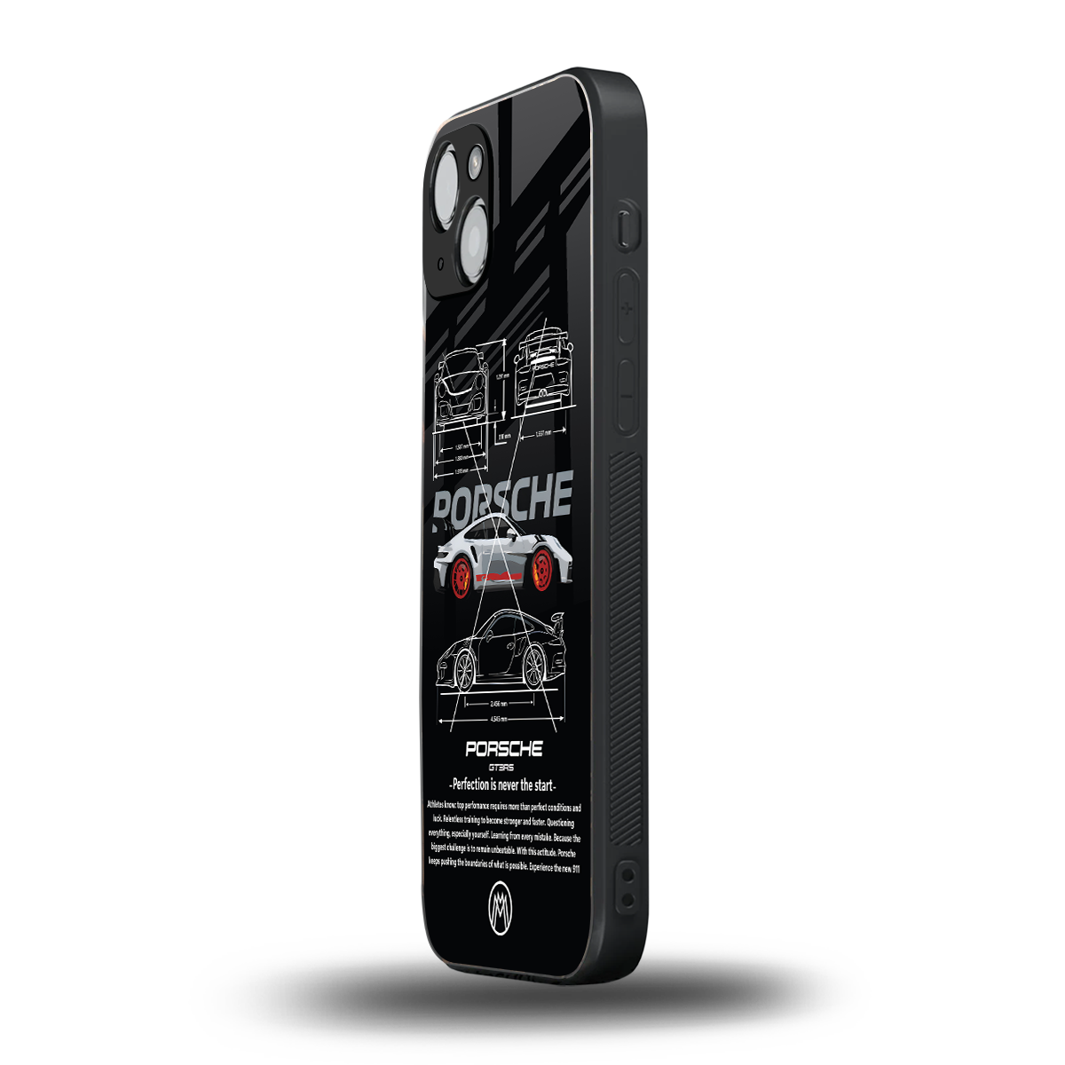 911 gt3 rs back phone cover | glass case for iphone 15