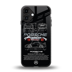 911 gt3 rs back phone cover | glass case for iphone 16 plus