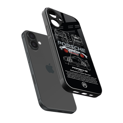 911 gt3 rs back phone cover | glass case for iphone 16 plus